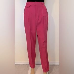 Lady Manhatten-60’s/70 Vintage, Neon Pink, Pleated, USA, Dress Pant. Size-12